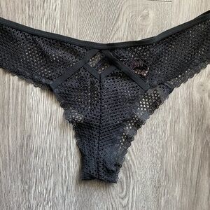 - NWT - Victoria’s Secret -Black -very sexy fishnet lace panty XL